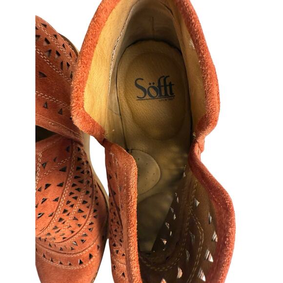 Sofft‎ Sallie Ankle Boot Spice Orange Womens Size 11 Medium Nice Used Condition - Picture 6 of 11